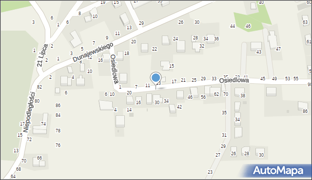 Rudawa, Osiedlowa, 36, mapa Rudawa