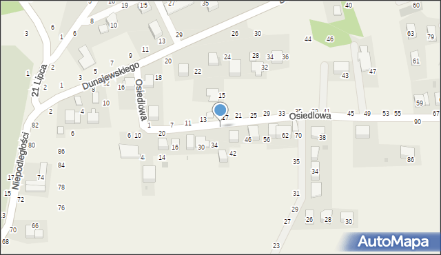 Rudawa, Osiedlowa, 40, mapa Rudawa