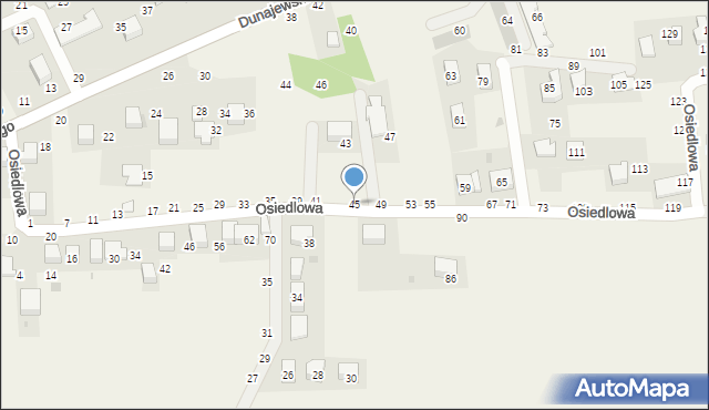 Rudawa, Osiedlowa, 45, mapa Rudawa