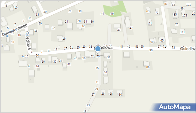 Rudawa, Osiedlowa, 70, mapa Rudawa