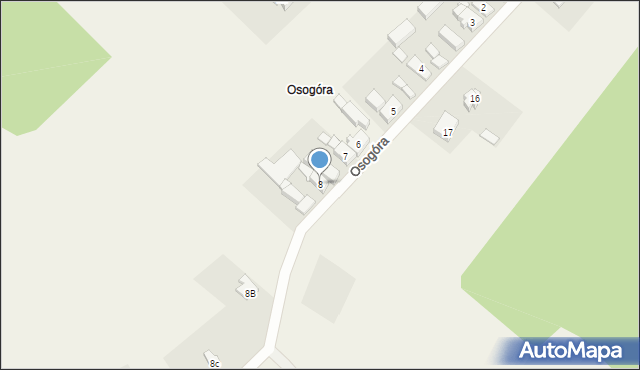 Rudgerzowice, Osogóra, 8, mapa Rudgerzowice