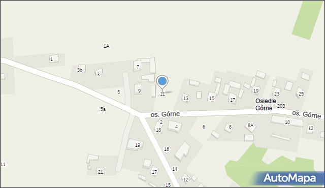 Rudki, Osiedle Górne, 11, mapa Rudki