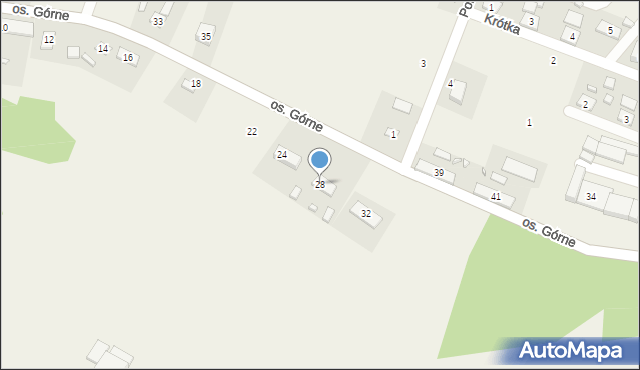 Rudki, Osiedle Górne, 28, mapa Rudki
