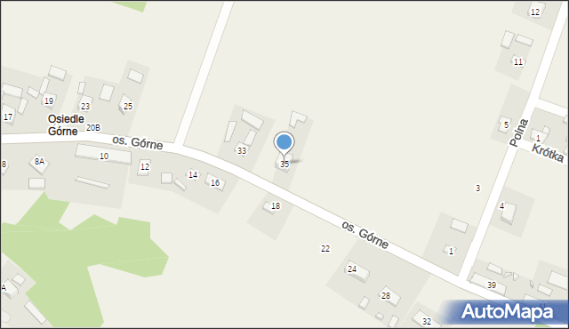 Rudki, Osiedle Górne, 35, mapa Rudki