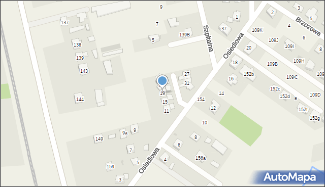 Rudna Mała, Osiedlowa, 19, mapa Rudna Mała