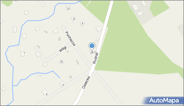 Rudnik, Osiecka, 15, mapa Rudnik