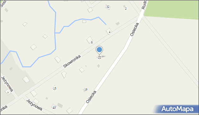 Rudnik, Osiecka, 22, mapa Rudnik