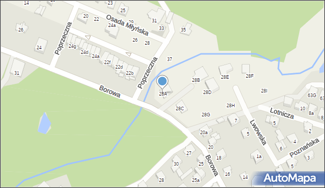 Rudniki, Osada Młyńska, 28A, mapa Rudniki