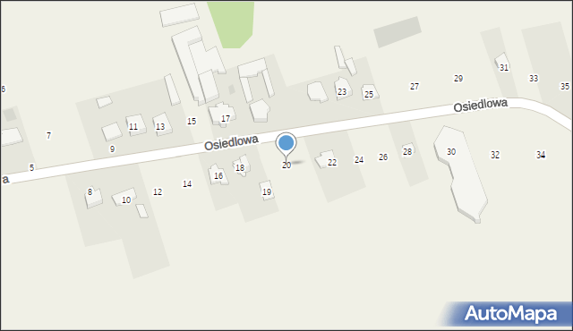 Rudzienko, Osiedlowa, 20, mapa Rudzienko