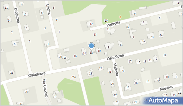 Rusiec, Osiedlowa, 12, mapa Rusiec