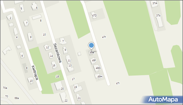 Rusiec, Osiedlowa, 49e, mapa Rusiec