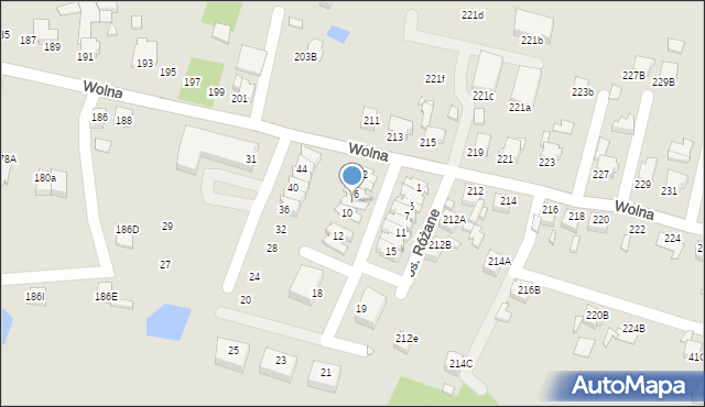 Rybnik, Osiedle Różane, 8, mapa Rybnika