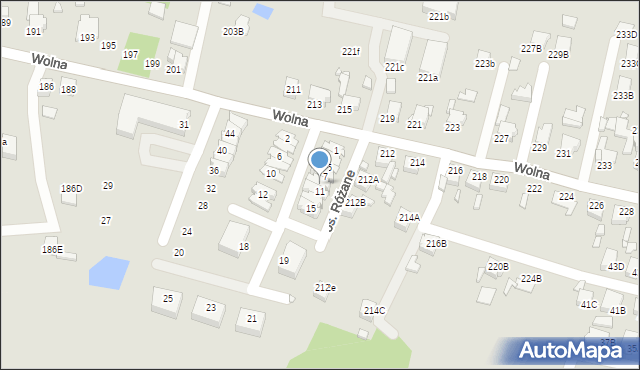Rybnik, Osiedle Różane, 9, mapa Rybnika