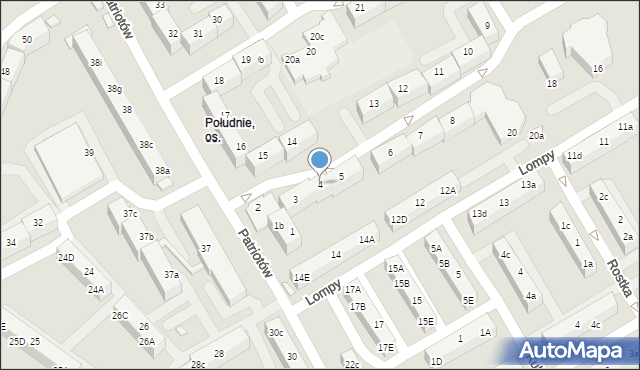 Rybnik, Osiedle Południe, 4, mapa Rybnika