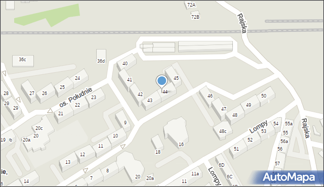 Rybnik, Osiedle Południe, 44a, mapa Rybnika