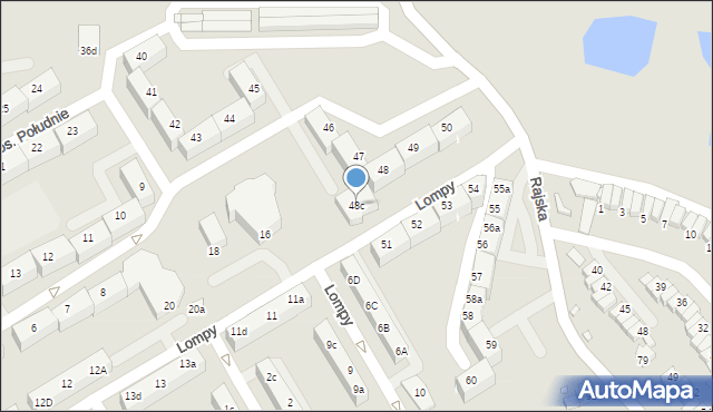 Rybnik, Osiedle Południe, 48c, mapa Rybnika