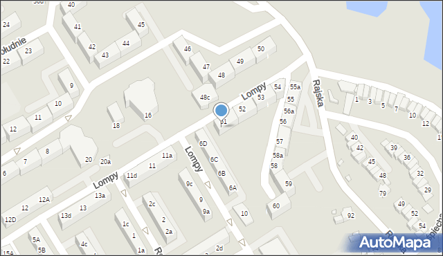 Rybnik, Osiedle Południe, 51a, mapa Rybnika