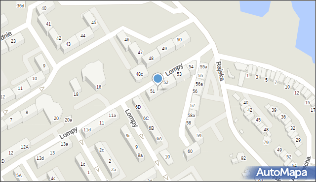 Rybnik, Osiedle Południe, 51b, mapa Rybnika