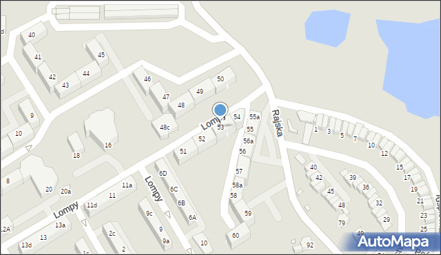 Rybnik, Osiedle Południe, 53, mapa Rybnika