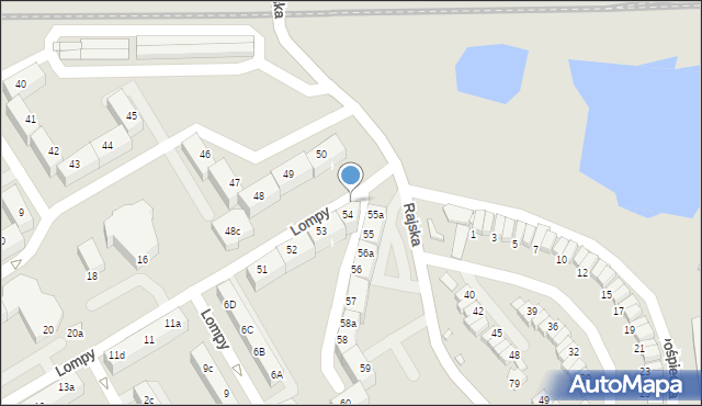 Rybnik, Osiedle Południe, 54b, mapa Rybnika