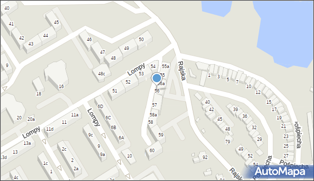 Rybnik, Osiedle Południe, 56, mapa Rybnika