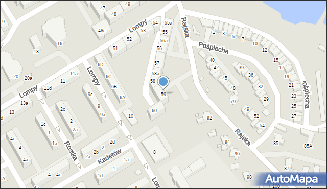 Rybnik, Osiedle Południe, 59, mapa Rybnika