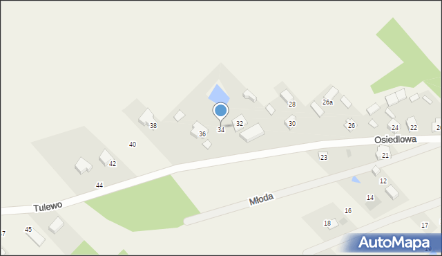 Rybno, Osiedlowa, 34, mapa Rybno