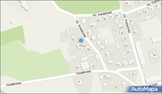 Ryczywół, Osiedle Kwiatowe, 9, mapa Ryczywół
