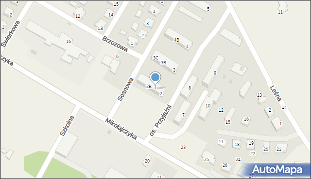 Ryczywół, Osiedle Przyjaźni, 2A, mapa Ryczywół