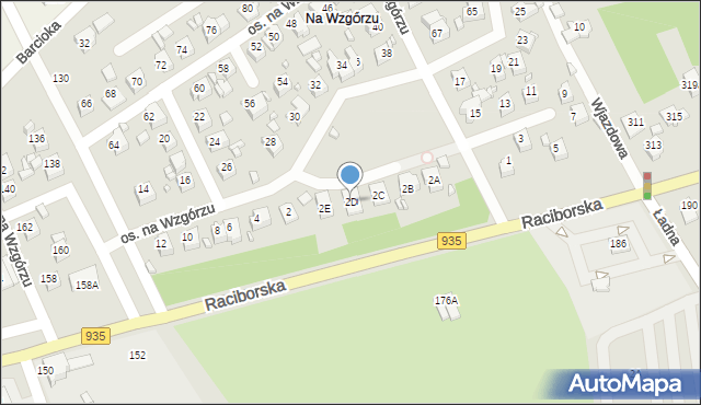 Rydułtowy, Osiedle na Wzgórzu, 2D, mapa Rydułtowy