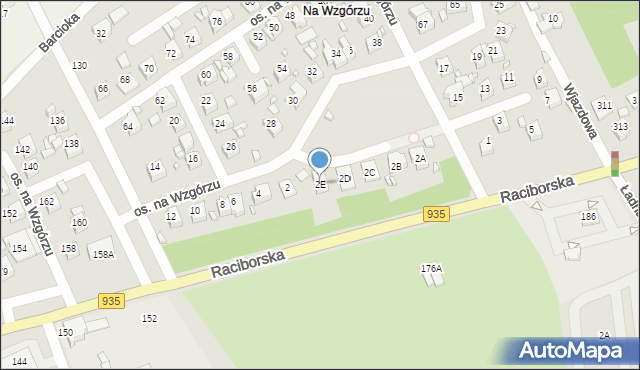 Rydułtowy, Osiedle na Wzgórzu, 2E, mapa Rydułtowy