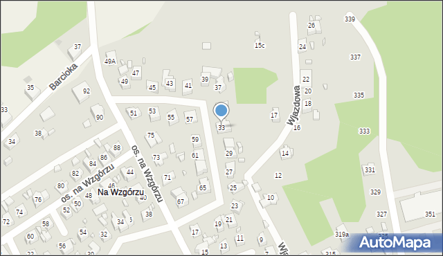 Rydułtowy, Osiedle na Wzgórzu, 33, mapa Rydułtowy