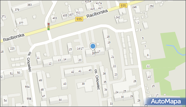 Rydułtowy, Osiedle Orłowiec, 16, mapa Rydułtowy