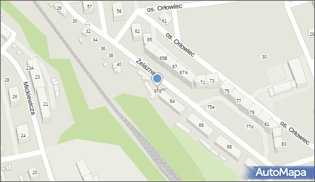 Rydułtowy, Osiedle Orłowiec, 67d, mapa Rydułtowy