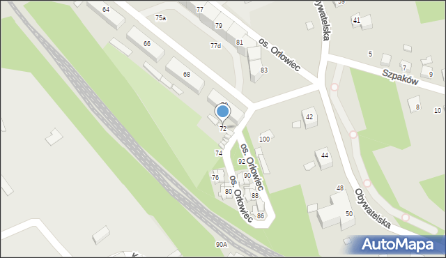 Rydułtowy, Osiedle Orłowiec, 72, mapa Rydułtowy