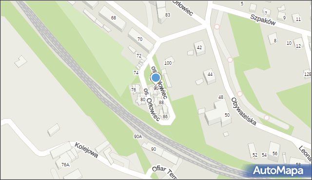 Rydułtowy, Osiedle Orłowiec, 94, mapa Rydułtowy