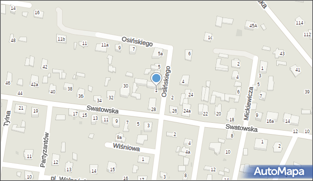 Ryki, Osińskiego Mariana, prof., 1, mapa Ryki