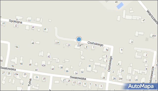 Ryki, Osińskiego Mariana, prof., 11a, mapa Ryki