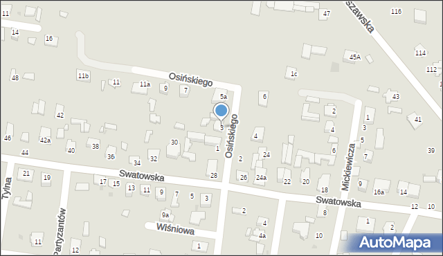 Ryki, Osińskiego Mariana, prof., 3, mapa Ryki