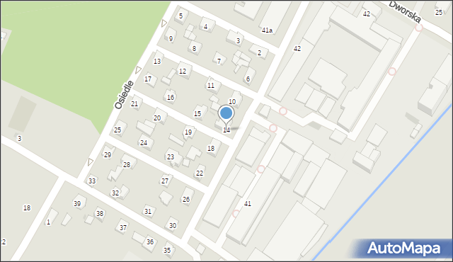 Rymanów, Osiedle, 14, mapa Rymanów