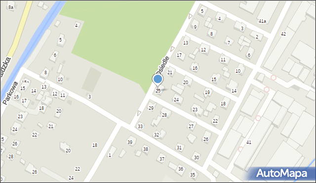 Rymanów, Osiedle, 25, mapa Rymanów