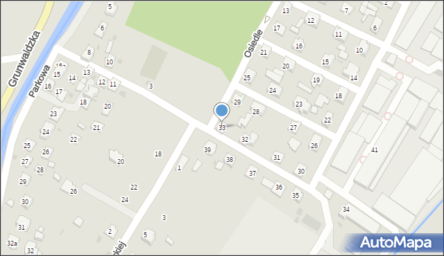 Rymanów, Osiedle, 33, mapa Rymanów