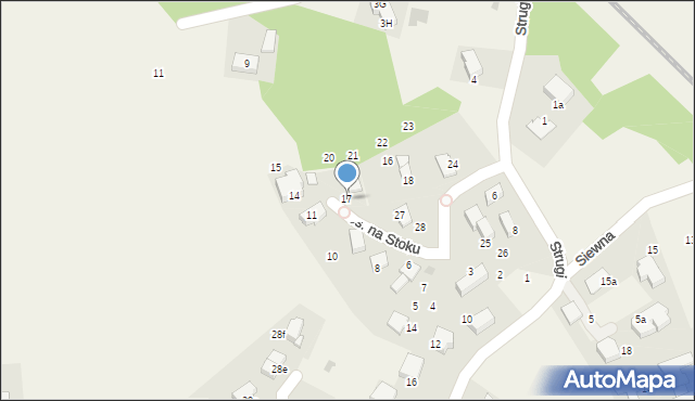 Rząska, Osiedle na Stoku, 17, mapa Rząska