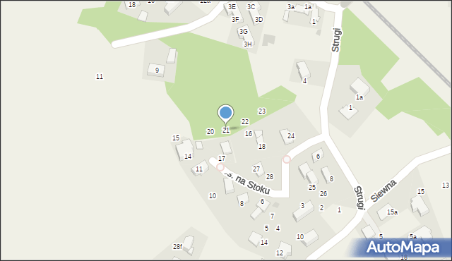 Rząska, Osiedle na Stoku, 21, mapa Rząska