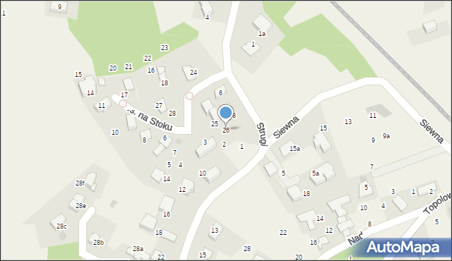 Rząska, Osiedle na Stoku, 26, mapa Rząska