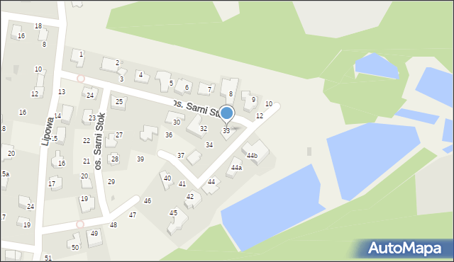 Rząska, Osiedle Sarni Stok, 33, mapa Rząska