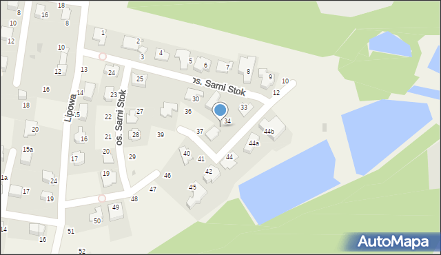 Rząska, Osiedle Sarni Stok, 35, mapa Rząska