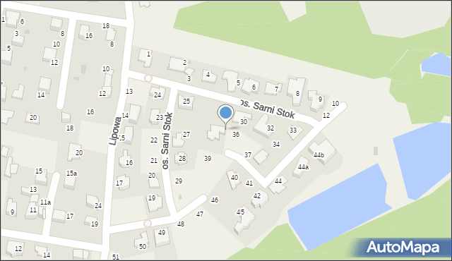 Rząska, Osiedle Sarni Stok, 38, mapa Rząska