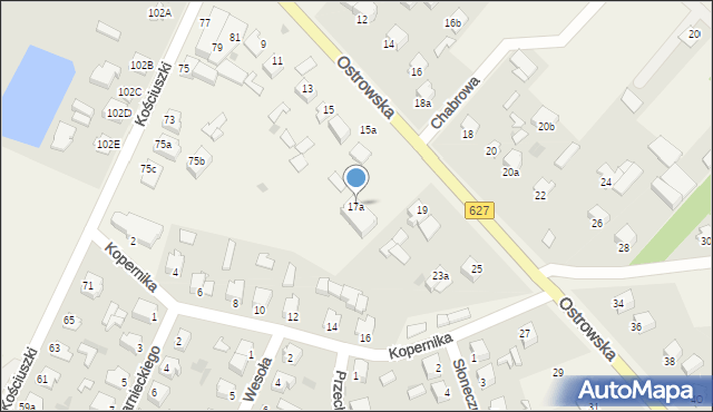 Rzekuń, Ostrowska, 17a, mapa Rzekuń