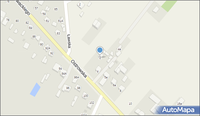 Rzekuń, Ostrowska, 2, mapa Rzekuń